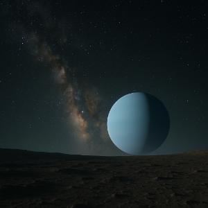 The start of a long, dark night on Titania. Render credit: ChatGPT